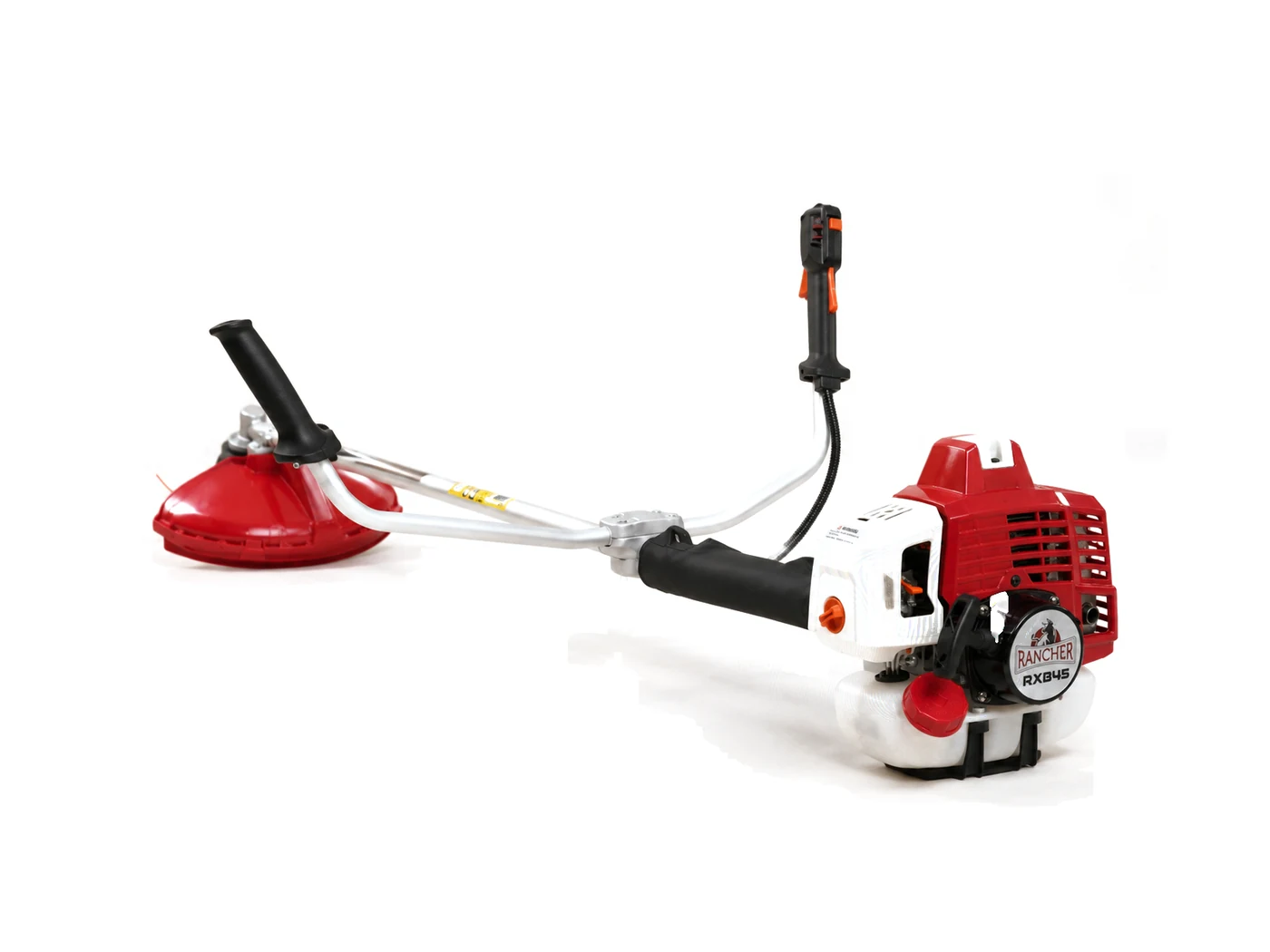 Rancher RXB45 with its red engine, handlebar and cutting head